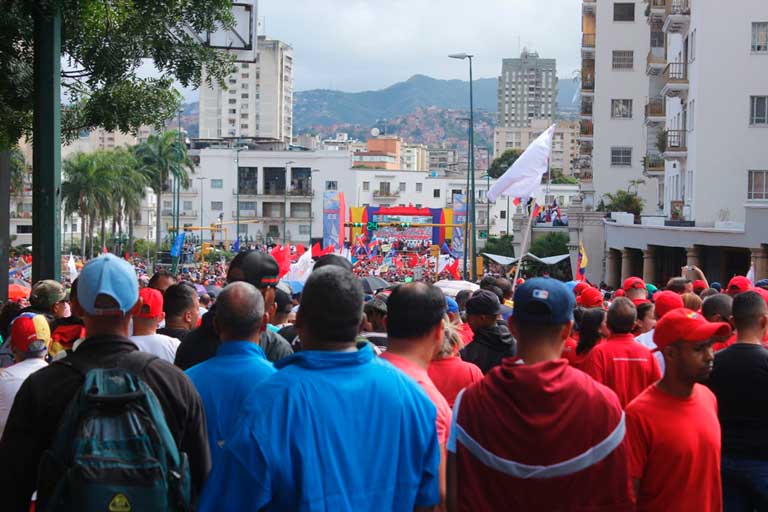 La movilización concluyó en el Palacio de Miraflores.